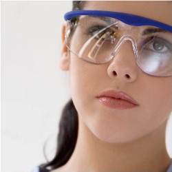 Girl with PPE glasses